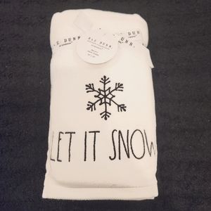 Rae Dunn "Let it Snow" hand towels are always ready to dry off your damp…